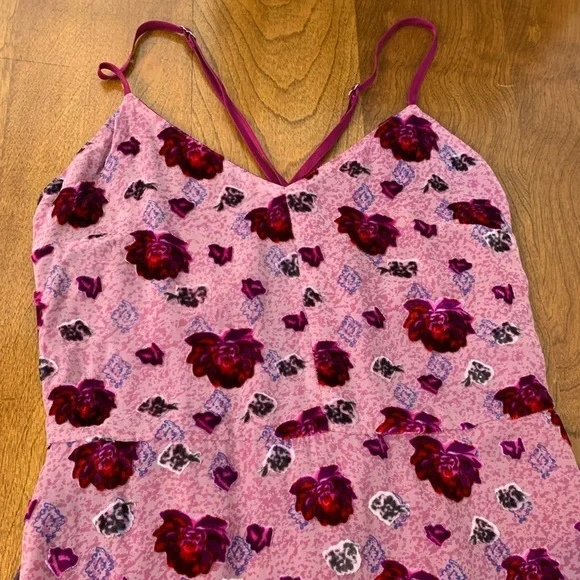 For Love & Lemons Love Marina Maxi Dress Sz XS Silk Blend Floral Fairy Romantic - Picture 7 of 15